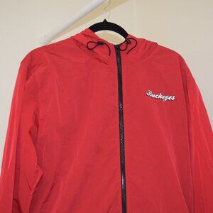 PINK Red Ohio State Rain Coat - Size Small